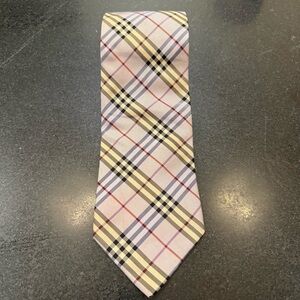 BURBERRY OF LONDON Nova Check Print Silk Tie Italy